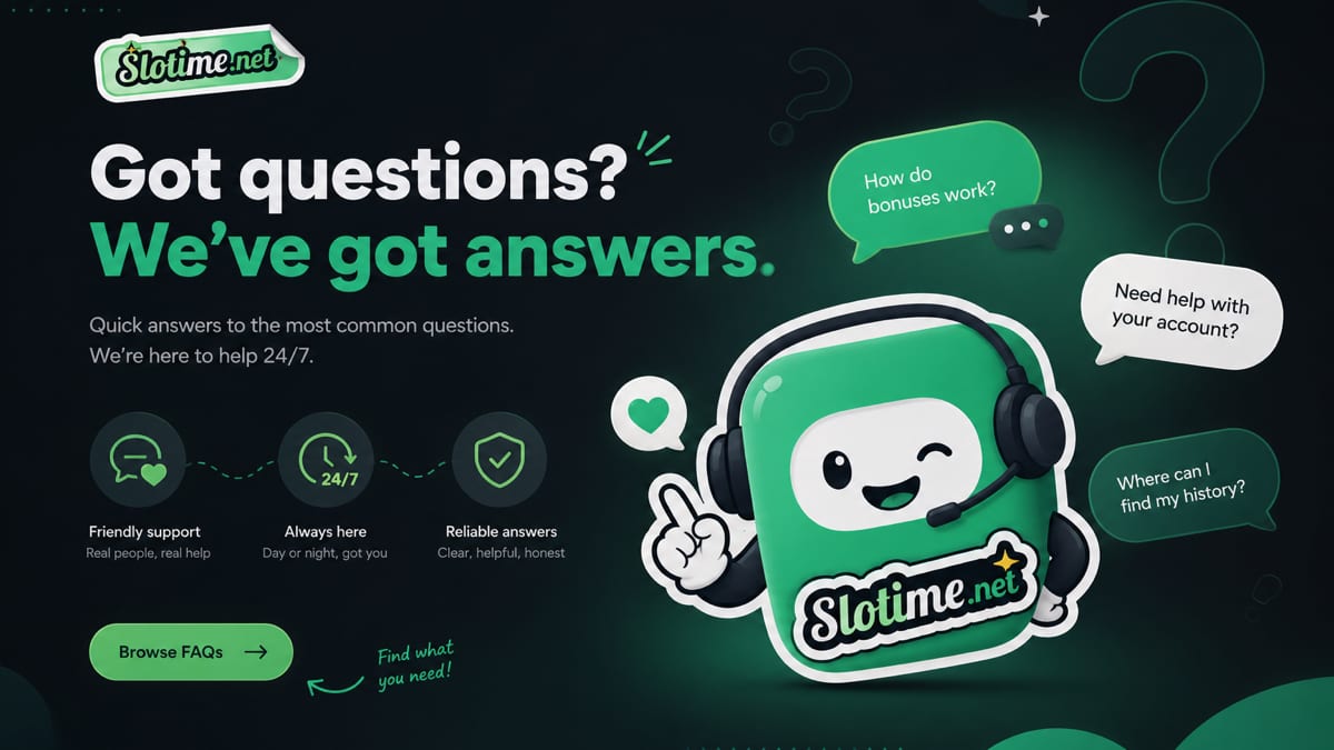 Slotime sıkça sorulan sorular tanıtım görseli